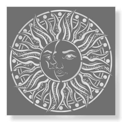 Sonne und Mond Schablone