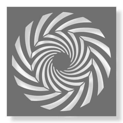 Schablone spirale 70-er Jahre