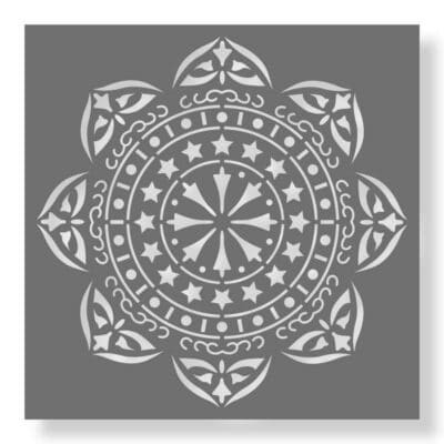 antike mandala schablone