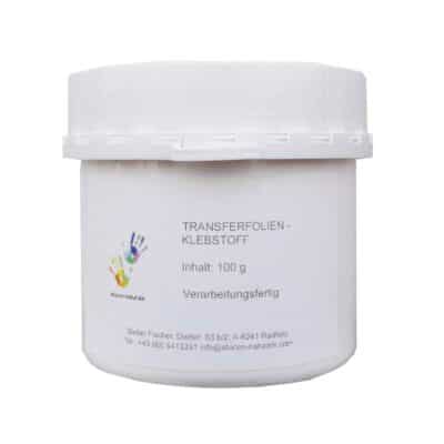 Klebstoff fuer Transferfolien 100 g in weisser Dose